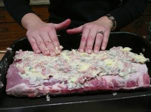 Pork roast with Flavored butter