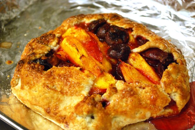 crostata with summer cherries